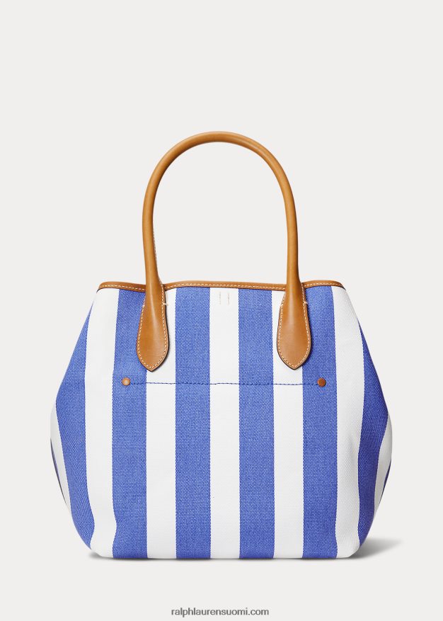 Ralph Lauren naiset käännettävä kangas keskikokoinen bellport-laukku 0Z24ZR5194 kuninkaallinen laivasto/newportin laivasto