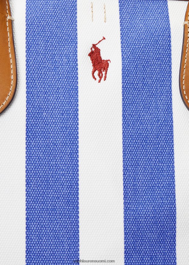 Ralph Lauren naiset käännettävä kangas keskikokoinen bellport-laukku 0Z24ZR5194 kuninkaallinen laivasto/newportin laivasto