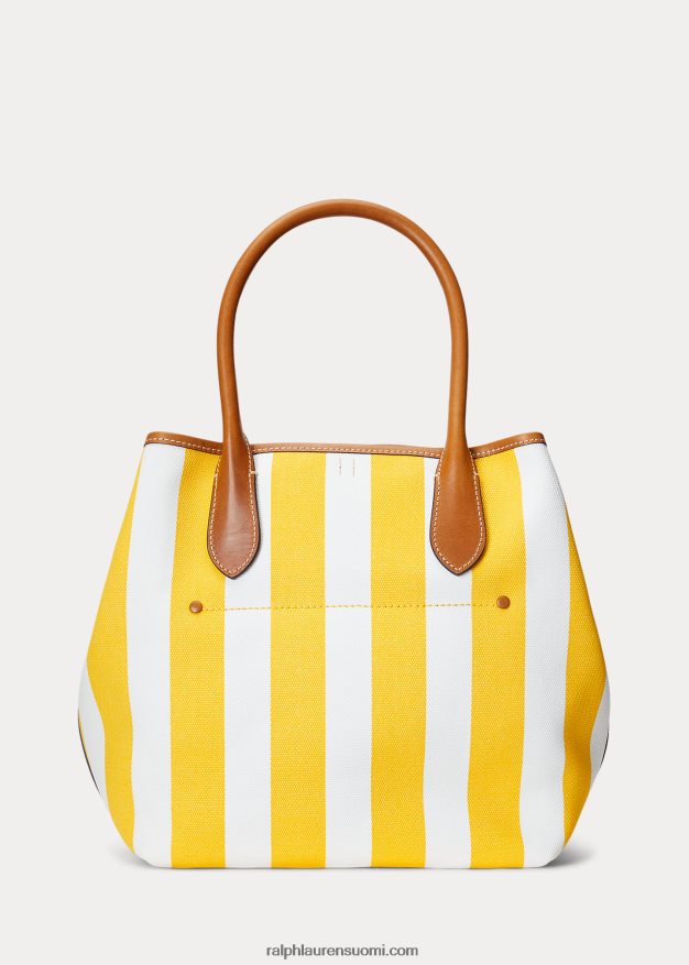 Ralph Lauren naiset käännettävä kangas keskikokoinen bellport-laukku 0Z24ZR5196 aurinkokala keltainen/laivasto