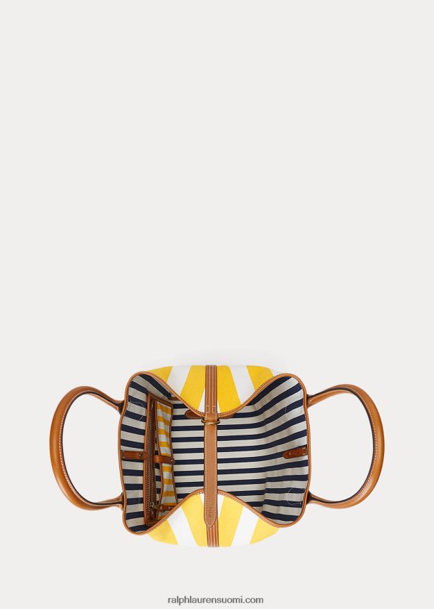 Ralph Lauren naiset käännettävä kangas keskikokoinen bellport-laukku 0Z24ZR5196 aurinkokala keltainen/laivasto