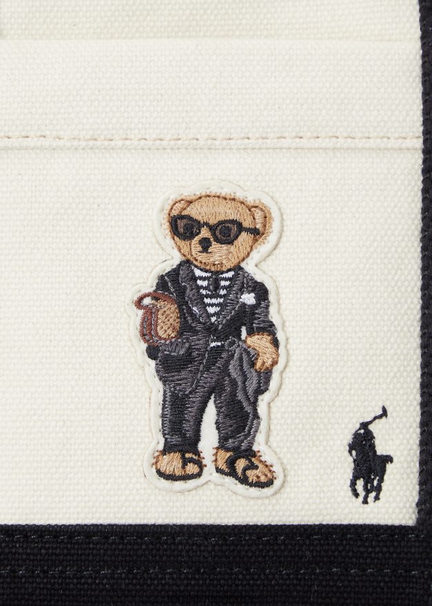 Ralph Lauren naiset kangas pieni poolokarhulaukku 0Z24ZR5242 ekru/musta