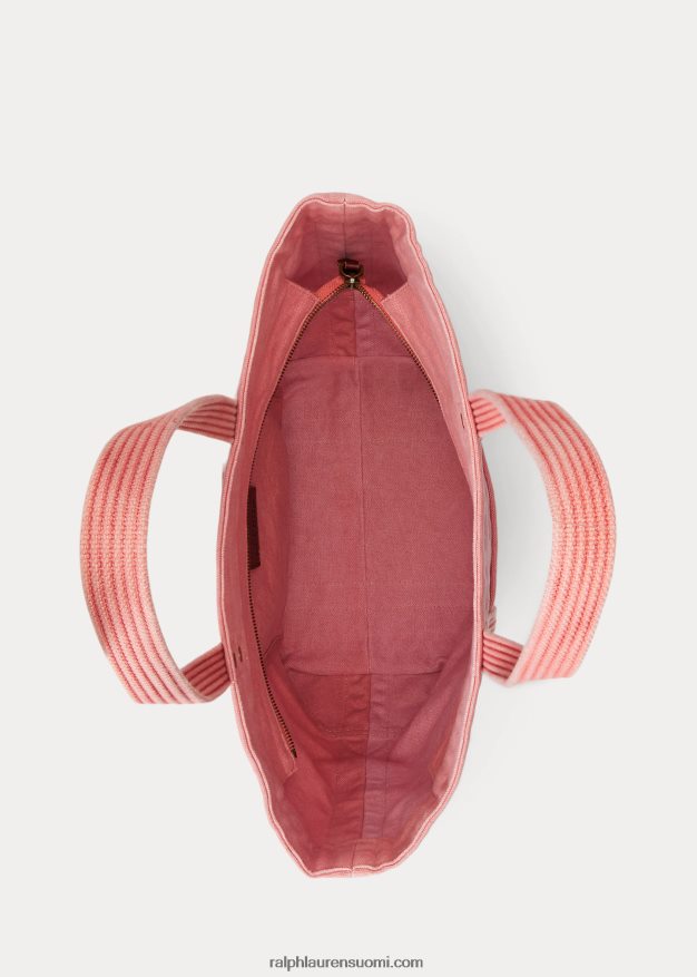 Ralph Lauren naiset kankainen keskikokoinen kantolaukku 0Z24ZR5239 punainen