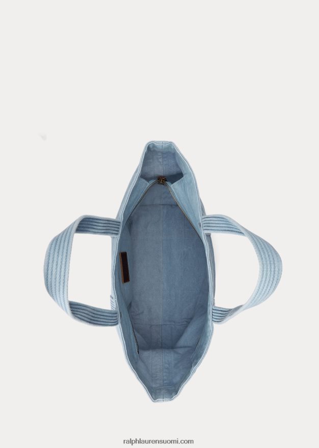 Ralph Lauren naiset kankainen keskikokoinen kantolaukku 0Z24ZR5240 indigo