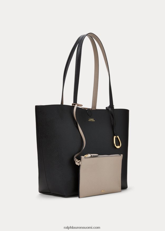 Ralph Lauren naiset keinonahkainen käännettävä laukku 0Z24ZR5433 musta/teippi