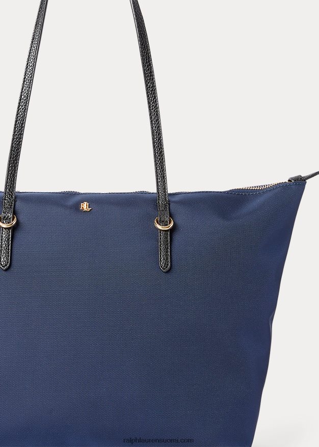 Ralph Lauren naiset keskikokoinen nylon-keaton-laukku 0Z24ZR5428 laivasto