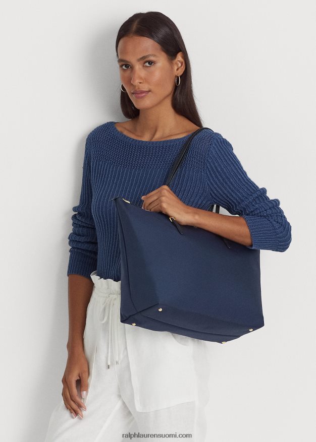 Ralph Lauren naiset keskikokoinen nylon-keaton-laukku 0Z24ZR5428 laivasto