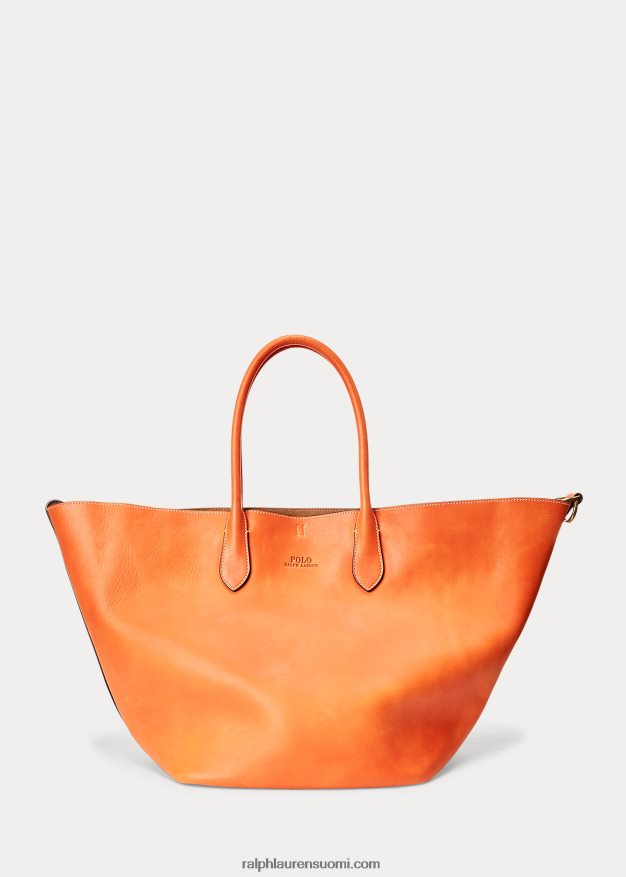 Ralph Lauren naiset nahkainen iso bellport-laukku 0Z24ZR5220 kaki