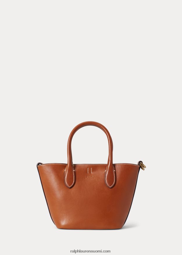 Ralph Lauren naiset nahkainen mini bellport-laukku 0Z24ZR5205 Cuoio