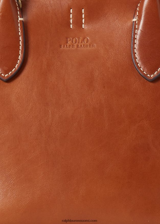 Ralph Lauren naiset nahkainen mini bellport-laukku 0Z24ZR5205 Cuoio