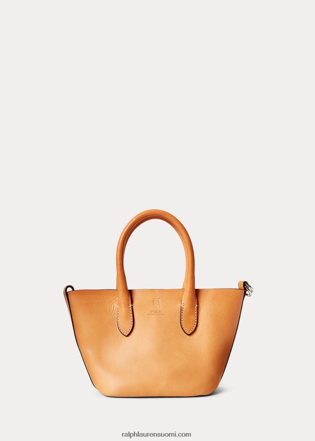 Ralph Lauren naiset nahkainen mini bellport-laukku 0Z24ZR5206 luonnollinen