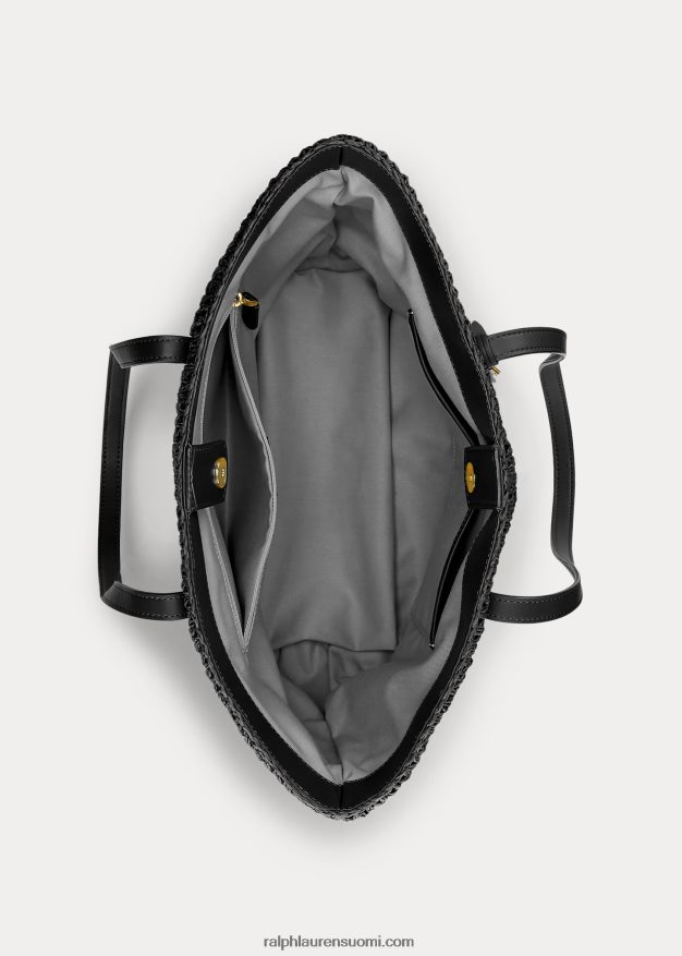 Ralph Lauren naiset olki keskikokoinen whitney-laukku 0Z24ZR5423 musta
