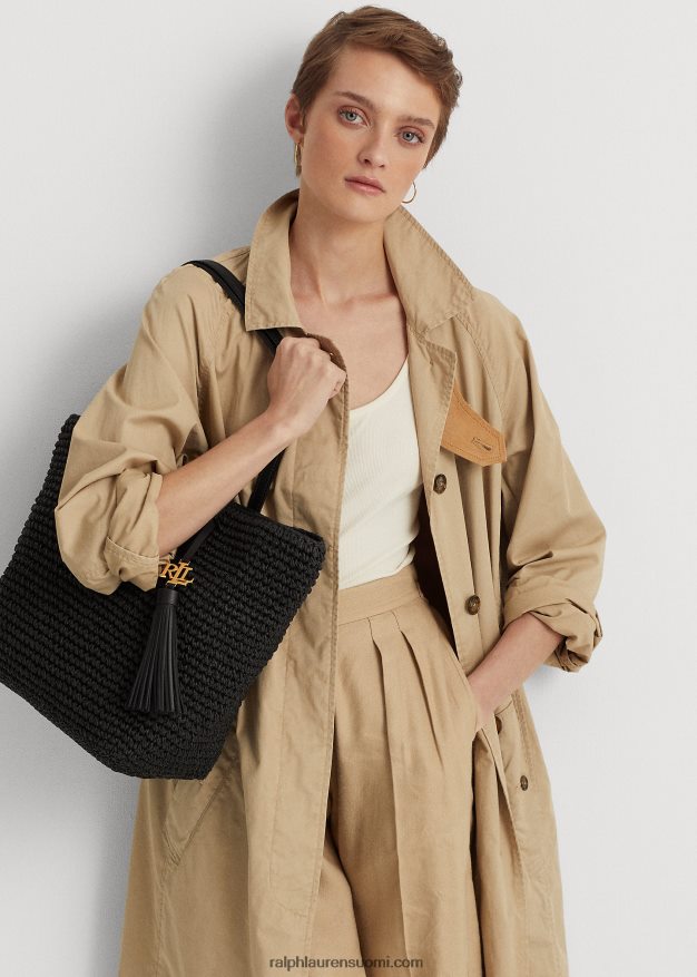 Ralph Lauren naiset olki keskikokoinen whitney-laukku 0Z24ZR5423 musta