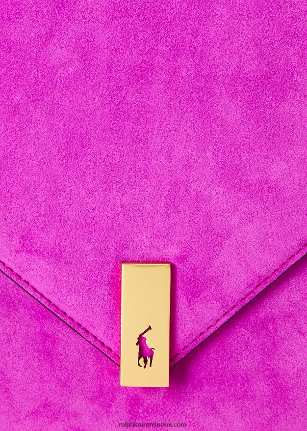 Ralph Lauren naiset polo id mokkanahkainen kirjekuorilaukku 0Z24ZR5437