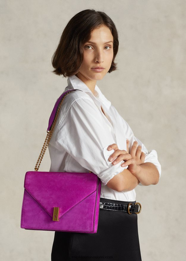 Ralph Lauren naiset polo id mokkanahkainen kirjekuorilaukku 0Z24ZR5437