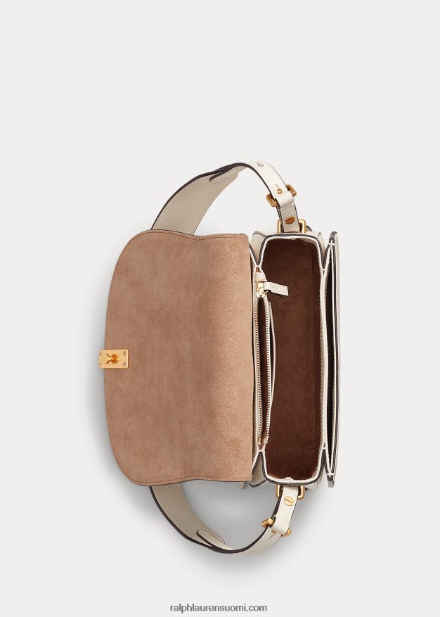 Ralph Lauren naiset polo id vasikanahkainen satulalaukku 0Z24ZR5165