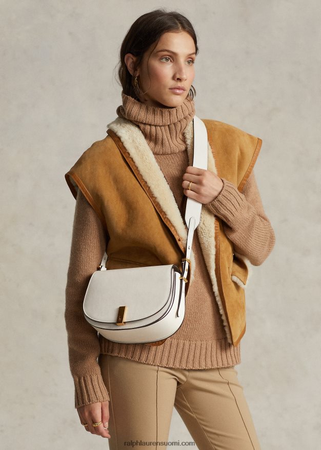 Ralph Lauren naiset polo id vasikanahkainen satulalaukku 0Z24ZR5165