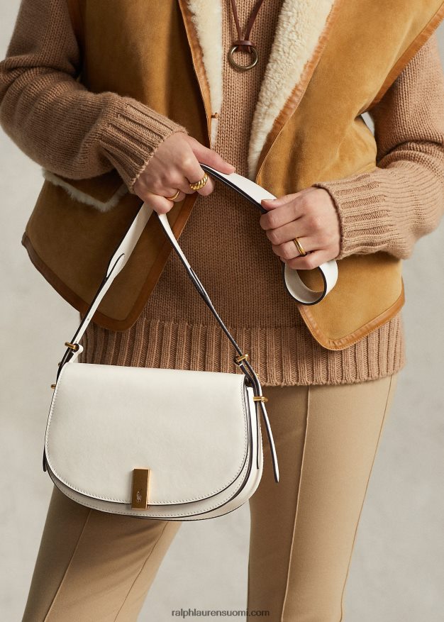 Ralph Lauren naiset polo id vasikanahkainen satulalaukku 0Z24ZR5165