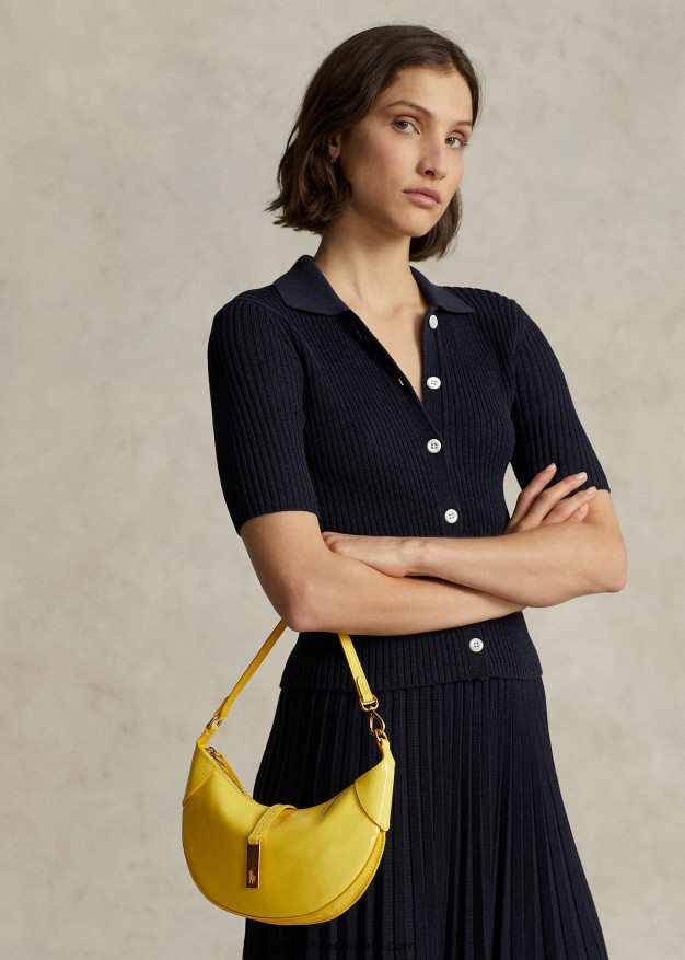 Ralph Lauren naiset Polo id patentoitu mini olkalaukku 0Z24ZR5134 narsissi