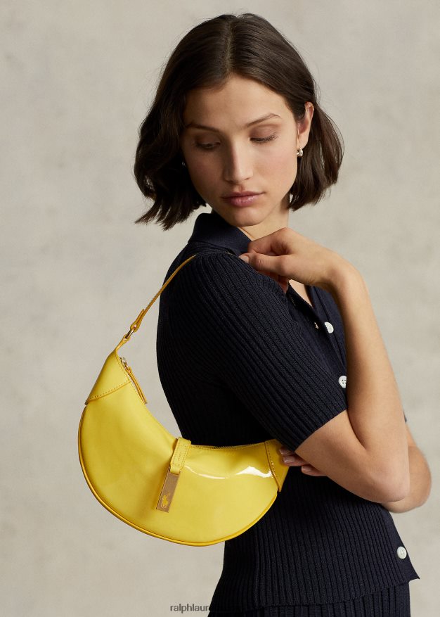 Ralph Lauren naiset Polo id patentoitu mini olkalaukku 0Z24ZR5134 narsissi