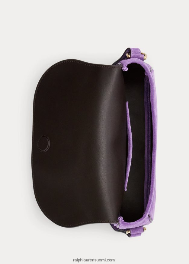 Ralph Lauren naiset calf-mohka welington-olkalaukku 0Z24ZR5281 liila