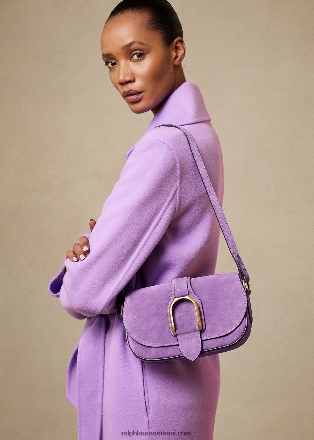 Ralph Lauren naiset calf-mohka welington-olkalaukku 0Z24ZR5281 liila