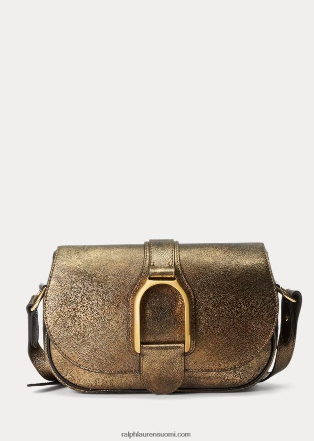 Ralph Lauren naiset metallinen vasikanahkainen welington-olkalaukku 0Z24ZR5271 pronssi