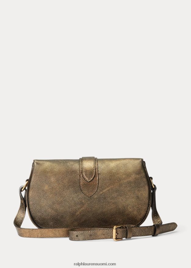 Ralph Lauren naiset metallinen vasikanahkainen welington-olkalaukku 0Z24ZR5271 pronssi
