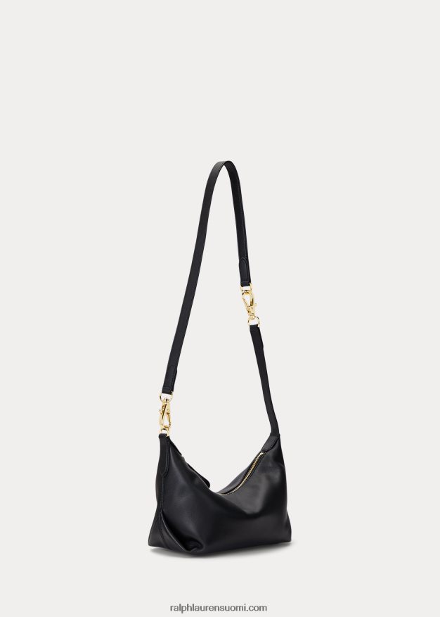 Ralph Lauren naiset nahkainen pieni kassie-olkalaukku 0Z24ZR5388 musta