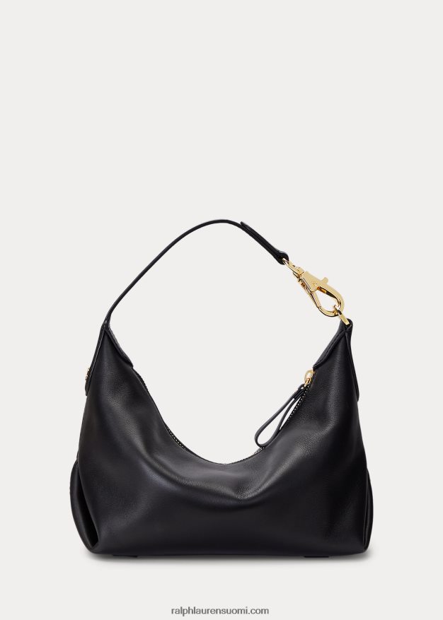 Ralph Lauren naiset nahkainen pieni kassie-olkalaukku 0Z24ZR5388 musta