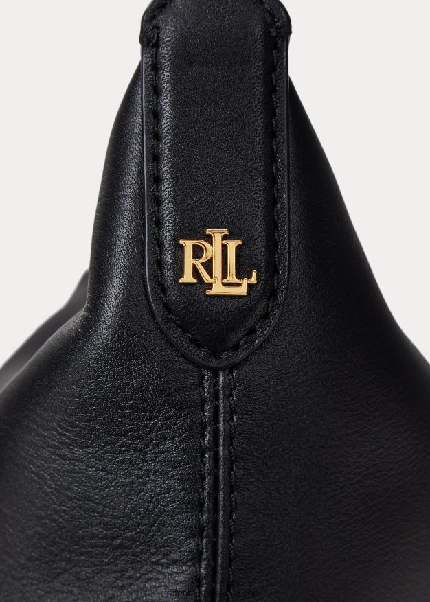 Ralph Lauren naiset nahkainen pieni kassie-olkalaukku 0Z24ZR5388 musta