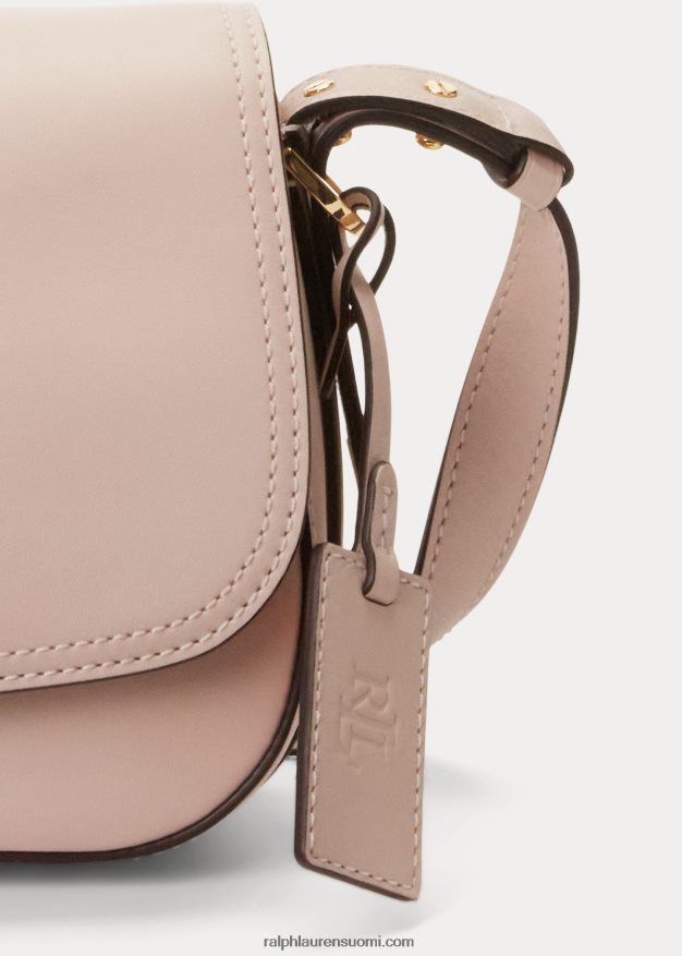 Ralph Lauren naiset nahkainen pieni maddy-olkalaukku 0Z24ZR5155 vaalea pinkki