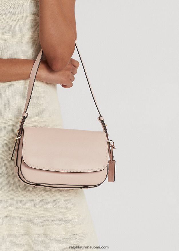 Ralph Lauren naiset nahkainen pieni maddy-olkalaukku 0Z24ZR5155 vaalea pinkki