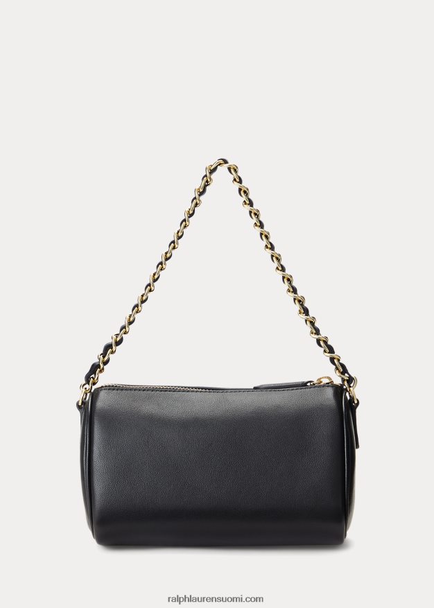 Ralph Lauren naiset nappanahkainen pieni emelia olkalaukku 0Z24ZR5435 musta