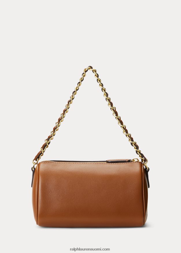 Ralph Lauren naiset nappanahkainen pieni emelia olkalaukku 0Z24ZR5436 rusketus