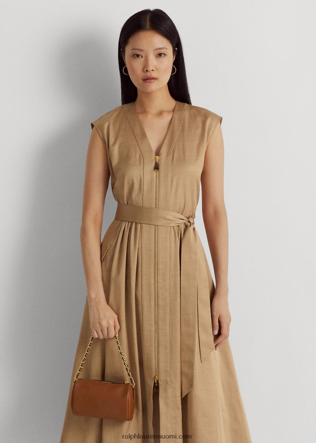 Ralph Lauren naiset nappanahkainen pieni emelia olkalaukku 0Z24ZR5436 rusketus