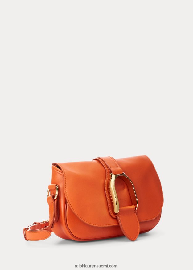 Ralph Lauren naiset vasikanahkainen welington-olkalaukku 0Z24ZR5276 klementiini