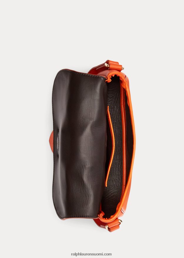 Ralph Lauren naiset vasikanahkainen welington-olkalaukku 0Z24ZR5276 klementiini