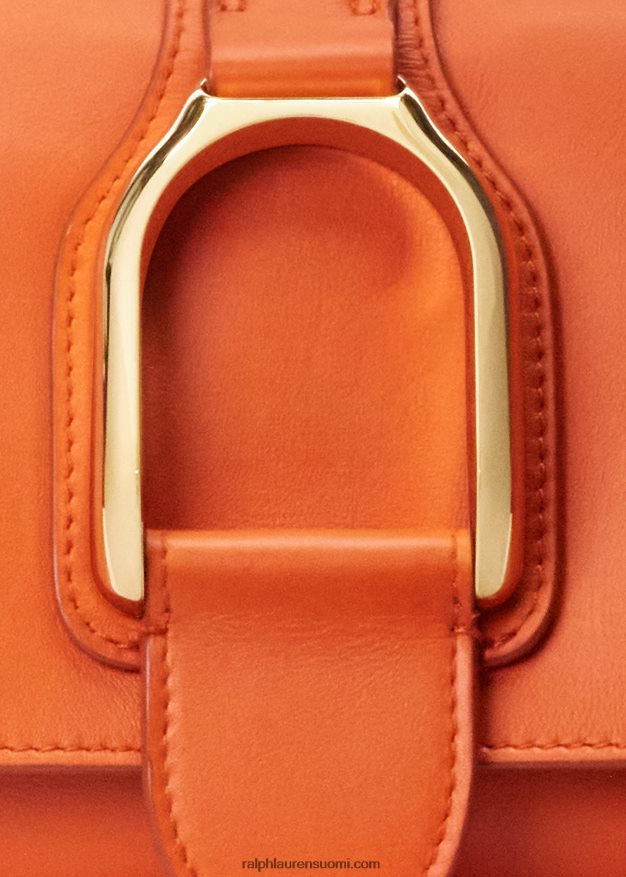 Ralph Lauren naiset vasikanahkainen welington-olkalaukku 0Z24ZR5276 klementiini