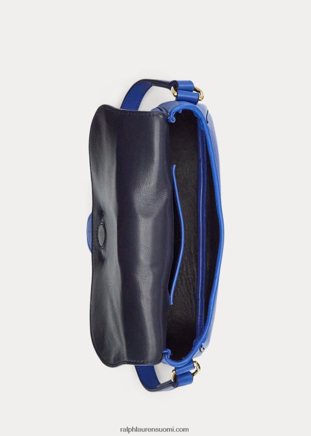 Ralph Lauren naiset vasikanahkainen welington-olkalaukku 0Z24ZR5277 keskisininen