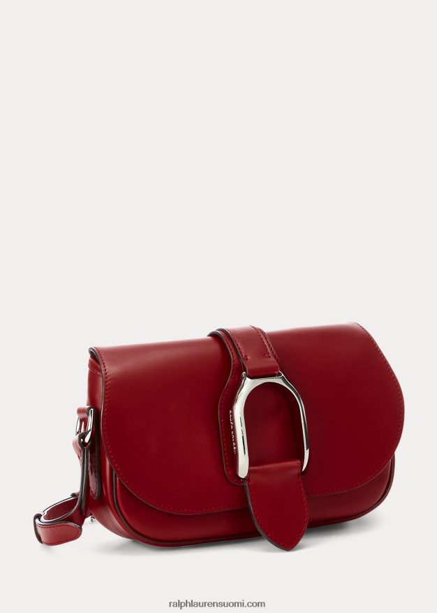 Ralph Lauren naiset vasikanahkainen welington-olkalaukku 0Z24ZR5278 syvä punainen