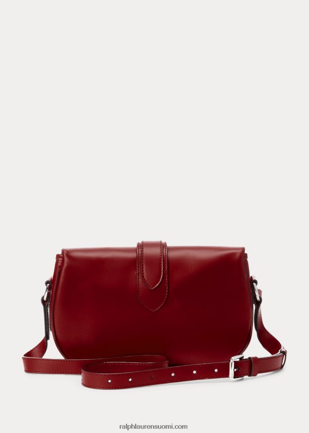 Ralph Lauren naiset vasikanahkainen welington-olkalaukku 0Z24ZR5278 syvä punainen