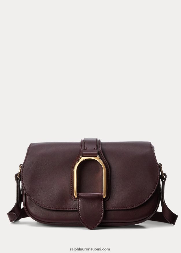 Ralph Lauren naiset vasikanahkainen welington-olkalaukku 0Z24ZR5280 bordeaux