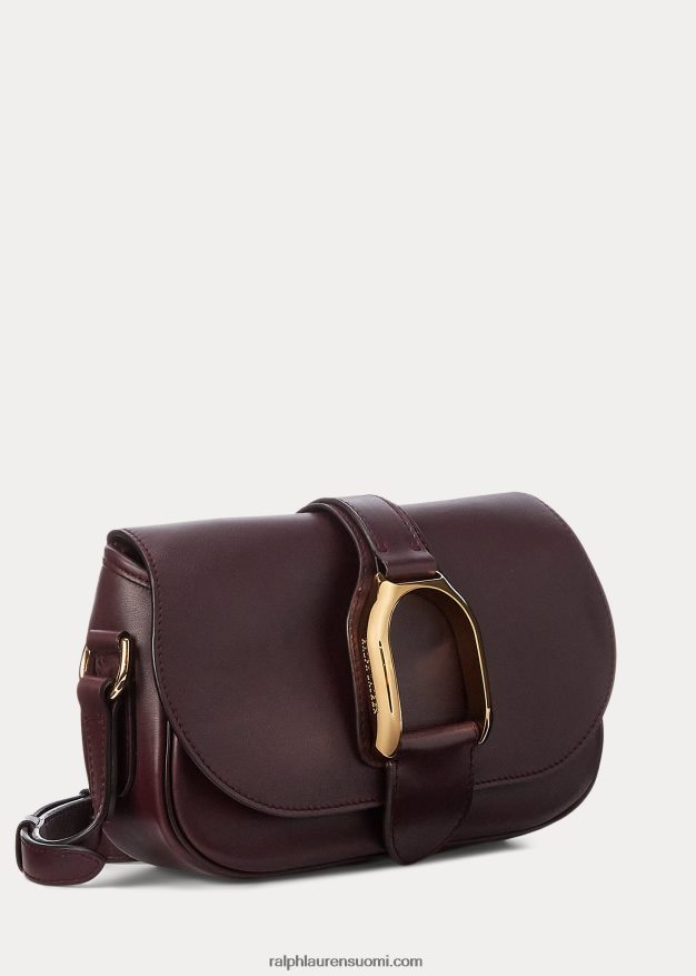 Ralph Lauren naiset vasikanahkainen welington-olkalaukku 0Z24ZR5280 bordeaux