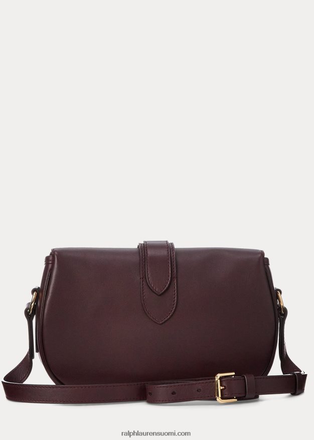 Ralph Lauren naiset vasikanahkainen welington-olkalaukku 0Z24ZR5280 bordeaux