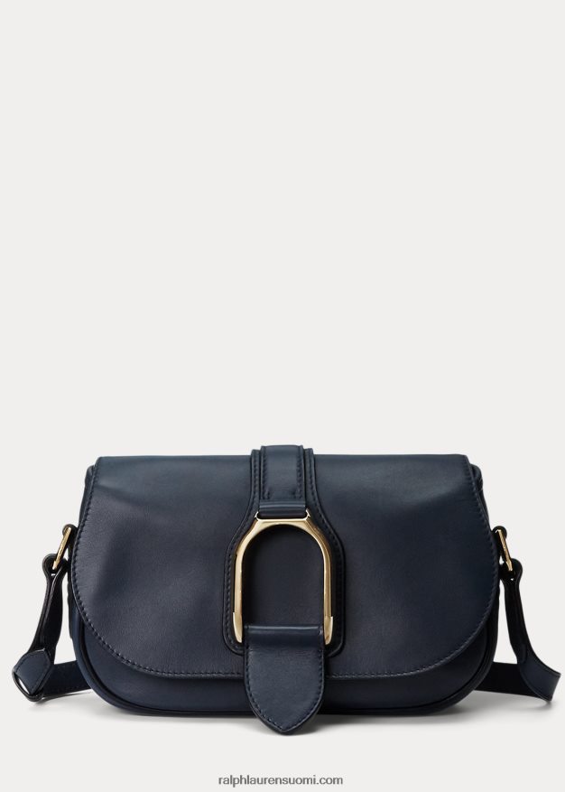 Ralph Lauren naiset vasikanahkainen welington-olkalaukku 0Z24ZR5285 meren laivasto
