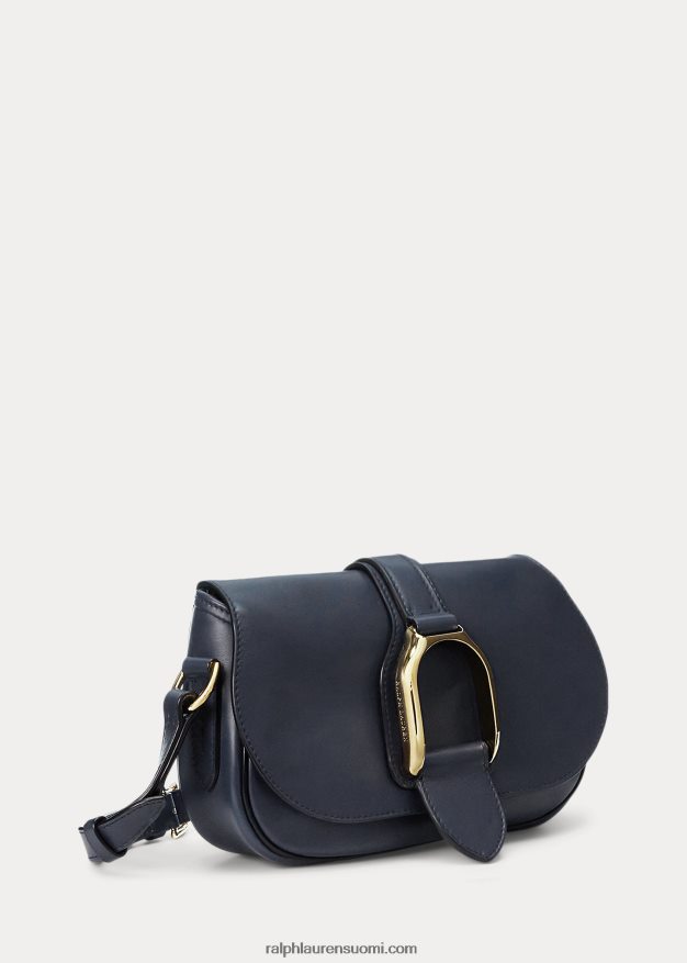Ralph Lauren naiset vasikanahkainen welington-olkalaukku 0Z24ZR5285 meren laivasto