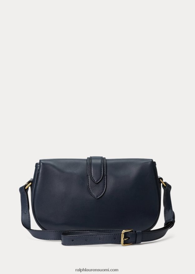 Ralph Lauren naiset vasikanahkainen welington-olkalaukku 0Z24ZR5285 meren laivasto