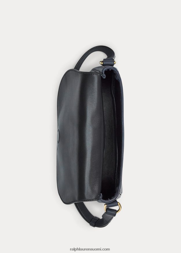 Ralph Lauren naiset vasikanahkainen welington-olkalaukku 0Z24ZR5285 meren laivasto