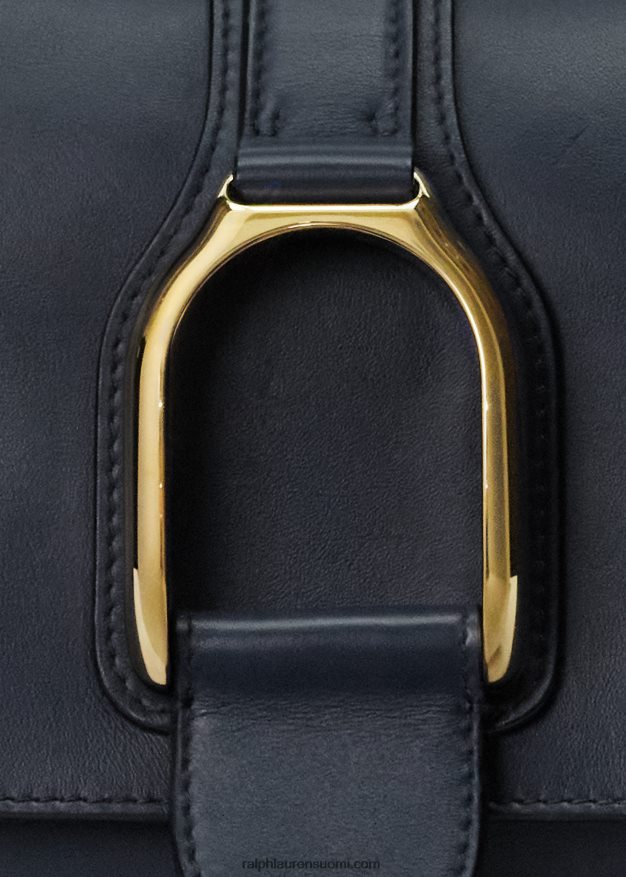 Ralph Lauren naiset vasikanahkainen welington-olkalaukku 0Z24ZR5285 meren laivasto