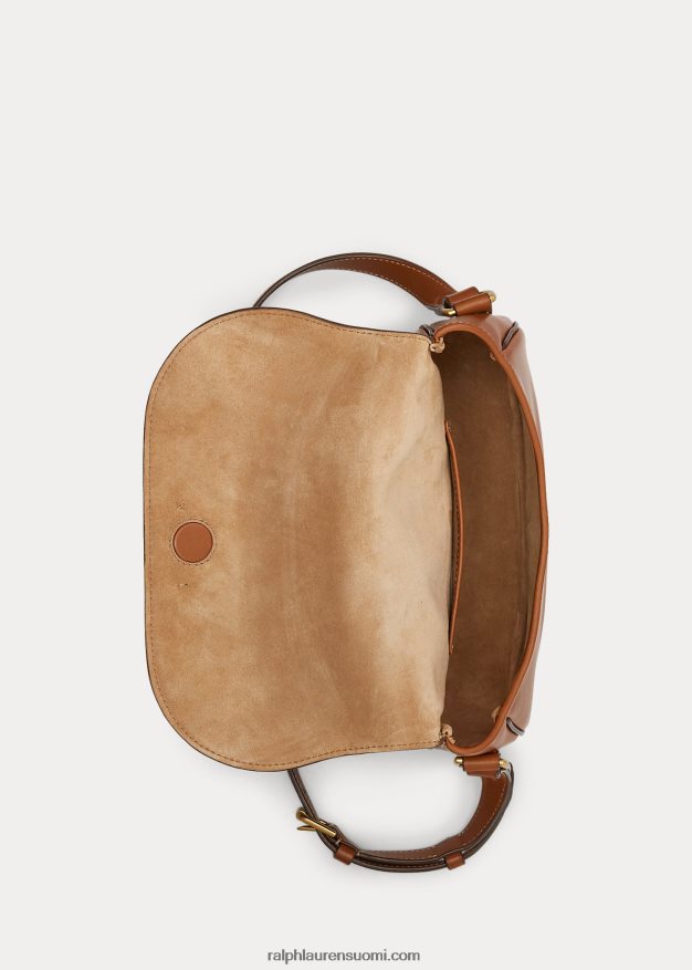 Ralph Lauren naiset vasikanahkainen welington-olkalaukku 0Z24ZR5287 rl kultaa